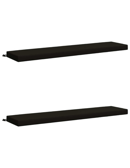 Cuscini per Panchina a 2 Pezzi SOEST 2 pz 100% Poliestere Nero