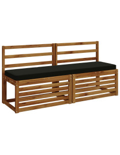 Cuscino per Panchina a 1 Pezzo VUGHT 100% Poliestere Nero 2