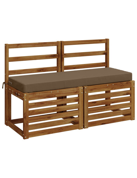 Cuscini per Panchina a 2 Pezzi SOEST 2 pz 100% Poliestere