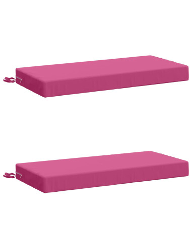 Cuscini per Panchina a 2 Pezzi SOEST 2 pz 100% Poliestere Rosa