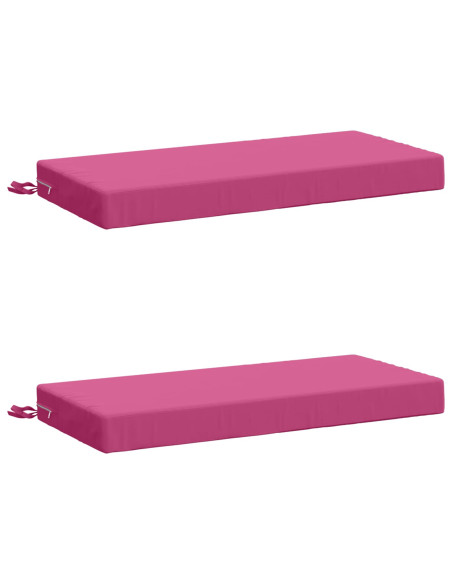 Cuscini per Panchina a 2 Pezzi SOEST 2 pz 100% Poliestere Rosa