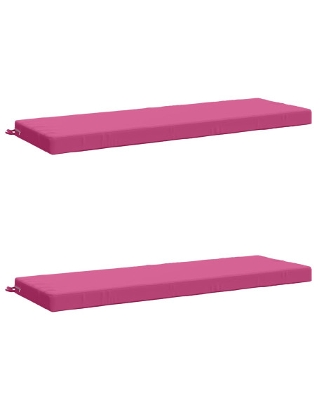 Cuscini per Panchina a 2 Pezzi SOEST 2 pz 100% Poliestere Rosa