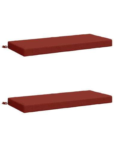 Cuscini per Panchina a 2 Pezzi SOEST 2 pz 100% Poliestere Rosso