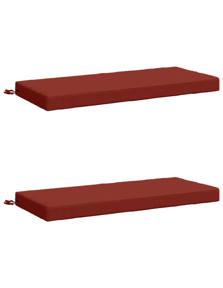 Cuscini per Panchina a 2 Pezzi SOEST 2 pz 100% Poliestere Rosso