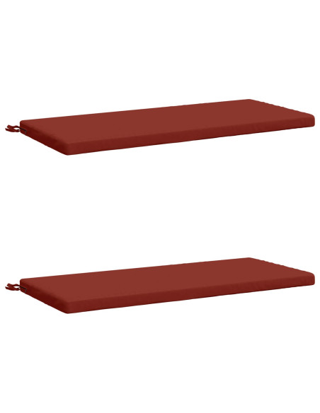 Cuscini per Panchina a 2 Pezzi SOEST 2 pz 100% Poliestere Rosso