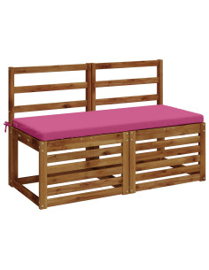 Cuscini per Panchina a 2 Pezzi SOEST 2 pz 100% Poliestere Rosa 2