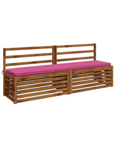 Cuscini per Panchina a 2 Pezzi SOEST 2 pz 100% Poliestere Rosa 2