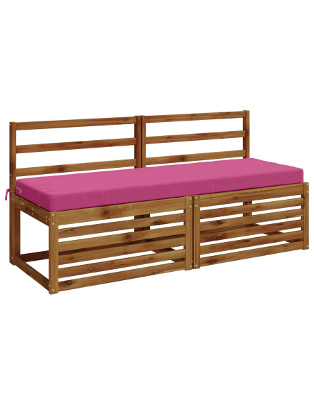 Cuscini per Panchina a 2 Pezzi SOEST 2 pz 100% Poliestere Rosa