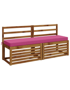 Cuscini per Panchina a 2 Pezzi SOEST 2 pz 100% Poliestere Rosa 2