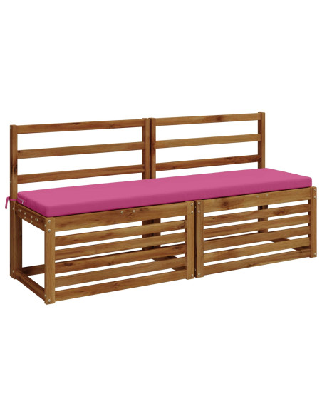Cuscini per Panchina a 2 Pezzi SOEST 2 pz 100% Poliestere Rosa