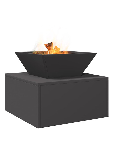 Focolare Nero 50 x 50 x 40 cm Acciaio