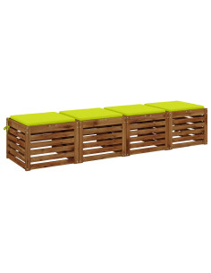 Cuscini per Sedia in 4 Pezzi SOEST 4 pz 100% Poliestere 2
