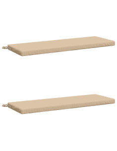 Cuscini per Panchina a 2 Pezzi SOEST 2 pz 100% Poliestere Crema