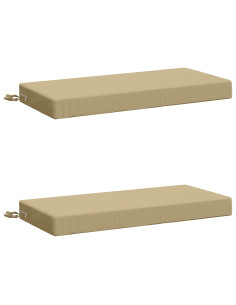 Cuscini per Panchina a 2 Pezzi SOEST 2 pz 100% Poliestere Beige