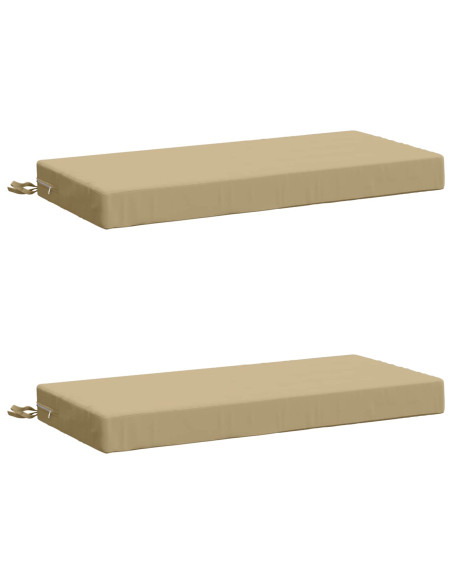 Cuscini per Panchina a 2 Pezzi SOEST 2 pz 100% Poliestere Beige