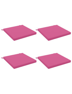 Cuscini per Sedia in 4 Pezzi SOEST 4 pz 100% Poliestere Rosa