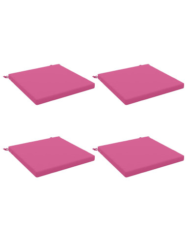 Cuscini per Sedia in 4 Pezzi SOEST 4 pz 100% Poliestere Rosa