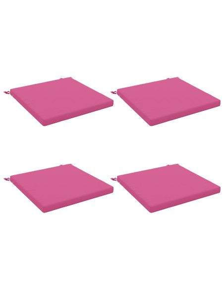 Cuscini per Sedia in 4 Pezzi SOEST 4 pz 100% Poliestere Rosa