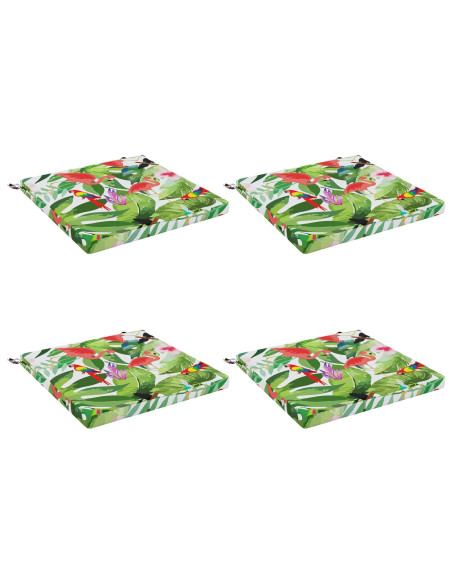 Cuscini per Sedia in 4 Pezzi SOEST 4 pz 100% Poliestere