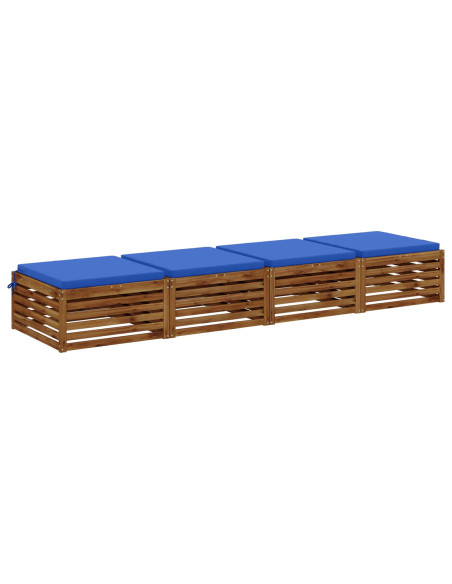 Cuscini per Sedia in 4 Pezzi SOEST 4 pz 100% Poliestere