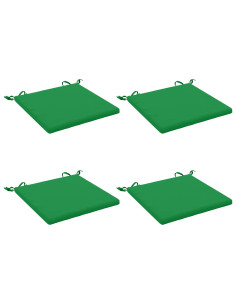 Cuscini per Sedia in 4 Pezzi SOEST 4 pz 100% Poliestere Verde