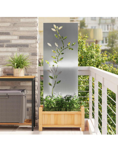 Schermo per privacy in giardino Floreale Argento 50 x 140 cm