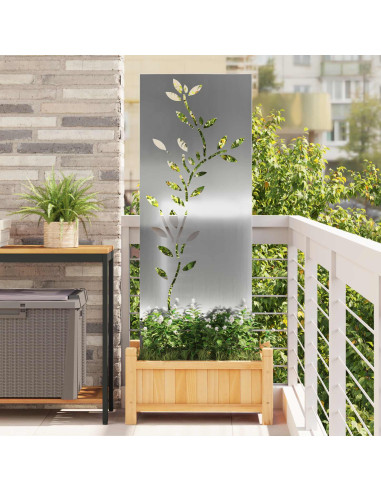 Schermo per privacy in giardino Floreale Argento 50 x 140 cm