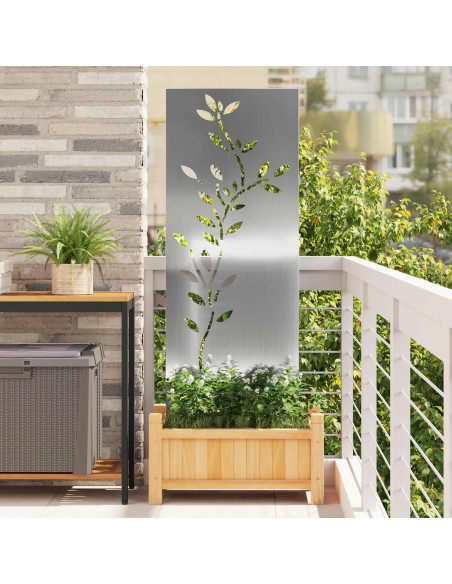 Schermo per privacy in giardino Floreale Argento 50 x 140 cm