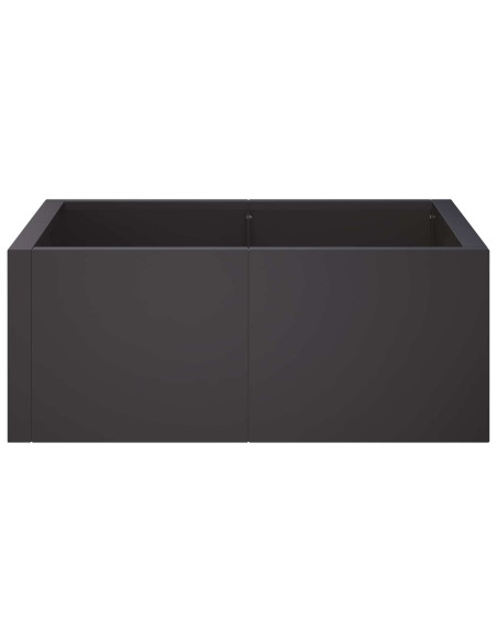 Muro di contenimento 4 pz 100 x 100 x 50 cm Acciaio Nero
