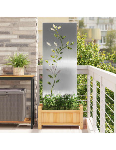 Schermo per privacy in giardino Floreale Argento 50 x 140 cm