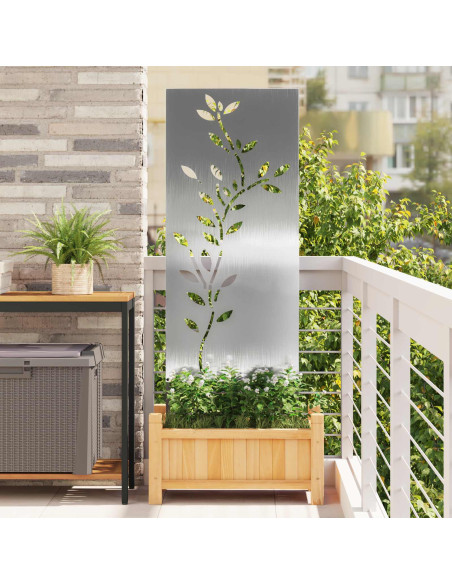 Schermo per privacy in giardino Floreale Argento 50 x 140 cm
