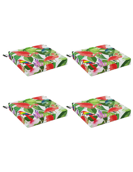 Cuscini per Sedia in 4 Pezzi SOEST 4 pz 100% Poliestere
