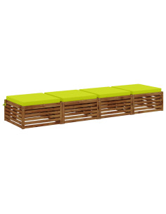 Cuscini per Sedia in 4 Pezzi SOEST 4 pz 100% Poliestere 2