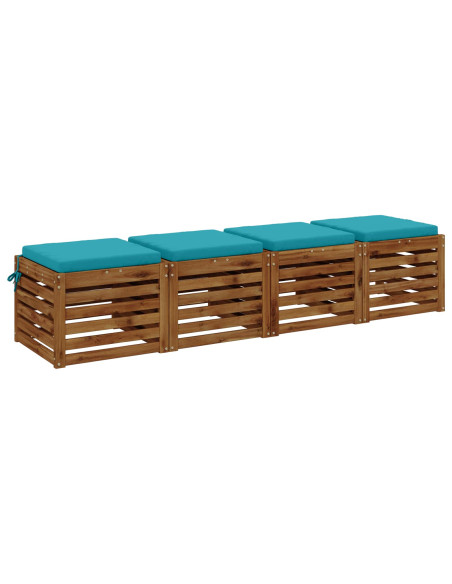 Cuscini per Sedia in 4 Pezzi SOEST 4 pz 100% Poliestere
