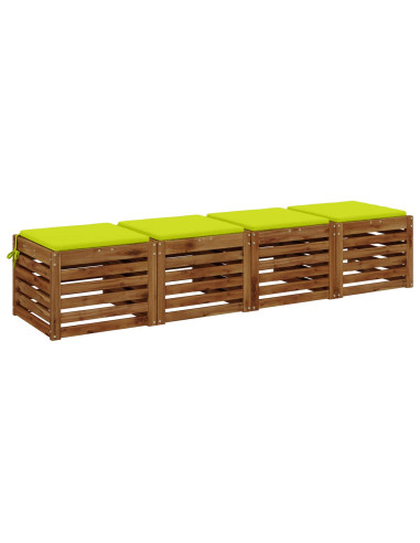 Cuscini per Sedia in 4 Pezzi SOEST 4 pz 100% Poliestere