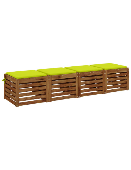 Cuscini per Sedia in 4 Pezzi SOEST 4 pz 100% Poliestere