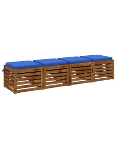Cuscini per Sedia in 4 Pezzi SOEST 4 pz 100% Poliestere 2