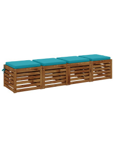 Cuscini per Sedia in 4 Pezzi SOEST 4 pz 100% Poliestere 2