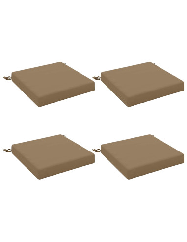Cuscini per Sedia in 4 Pezzi SOEST 4 pz 100% Poliestere Tortora