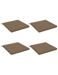 Cuscini per Sedia in 4 Pezzi SOEST 4 pz 100% Poliestere Tortora