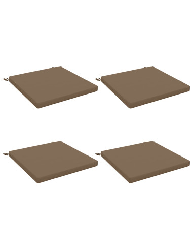 Cuscini per Sedia in 4 Pezzi SOEST 4 pz 100% Poliestere Tortora