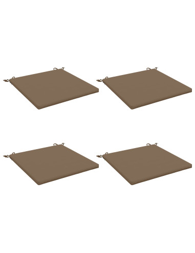 Cuscini per Sedia in 4 Pezzi SOEST 4 pz 100% Poliestere Tortora