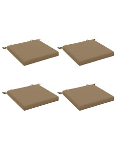 Cuscini per Sedia in 4 Pezzi SOEST 4 pz 100% Poliestere Tortora