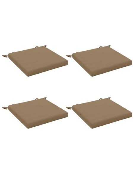 Cuscini per Sedia in 4 Pezzi SOEST 4 pz 100% Poliestere Tortora
