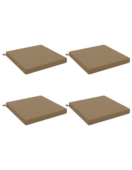 Cuscini per Sedia in 4 Pezzi SOEST 4 pz 100% Poliestere Tortora
