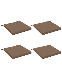 Cuscini per Sedia in 4 Pezzi SOEST 4 pz 100% Poliestere Tortora