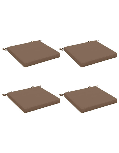 Cuscini per Sedia in 4 Pezzi SOEST 4 pz 100% Poliestere Tortora