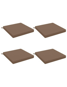 Cuscini per Sedia in 4 Pezzi SOEST 4 pz 100% Poliestere Tortora