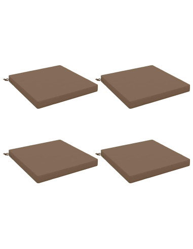 Cuscini per Sedia in 4 Pezzi SOEST 4 pz 100% Poliestere Tortora