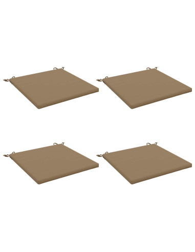 Cuscini per Sedia in 4 Pezzi SOEST 4 pz 100% Poliestere Tortora